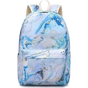 School Backpack for Teen Girls Women Laptop Backpack Marble College Bookbags